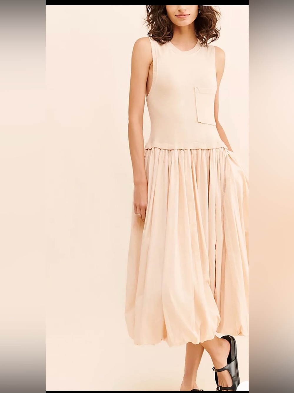 Free People Sleeveless Cream Maxi Dress - Picture 3 of 4